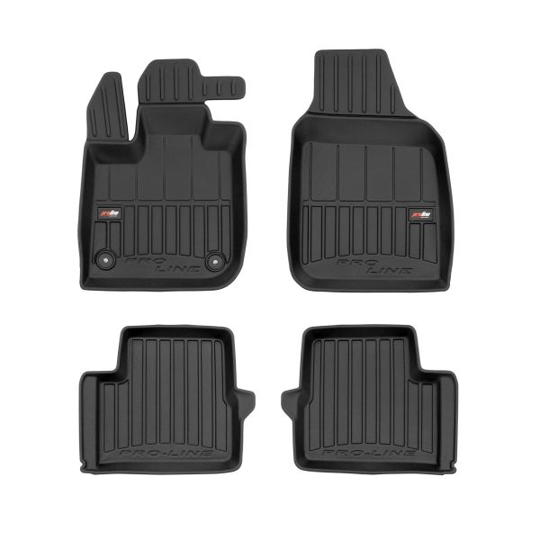 Covoras podea cauciuc fata TPE negru set 4 bucati hatchback