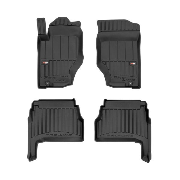 Covoras podea cauciuc TPE negru set 4 bucati