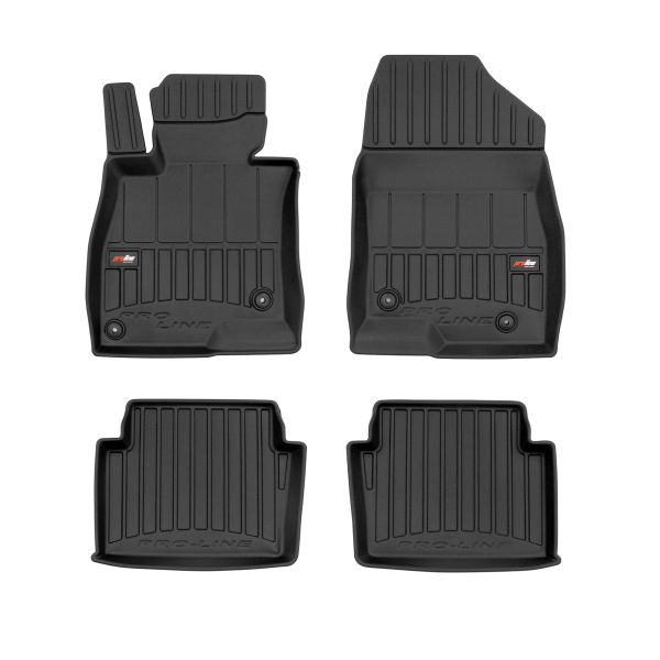 Covoras podea cauciuc TPE negru set 4 bucati