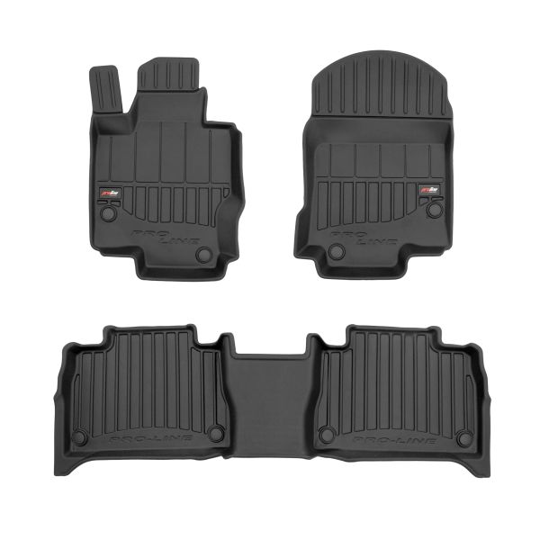 Covoras podea cauciuc TPE negru set 3 bucati