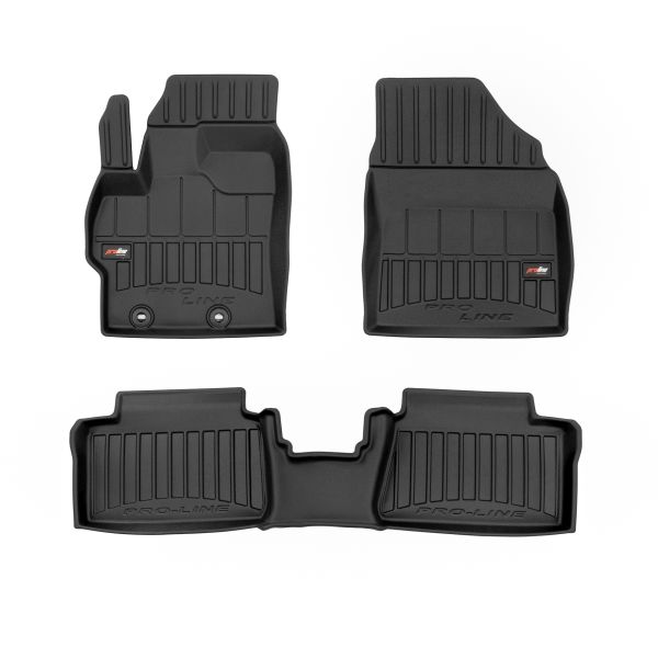 Covoras podea cauciuc fata TPE negru set 3 bucati hatchback