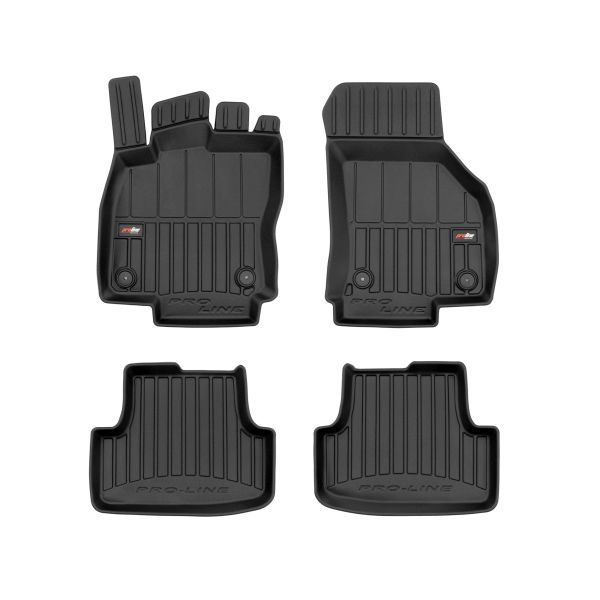 Covoras podea cauciuc fata TPE negru set 4 bucati hatchback