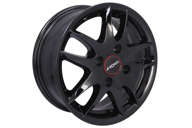 Janta aliaj 6.0x14.0 inch aluminiu negru lucios con 60°