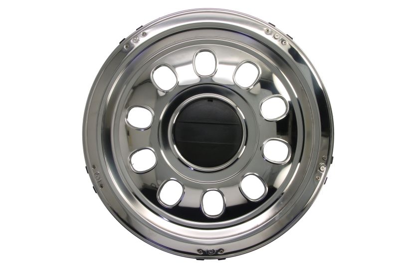 Capac roata spate gol otel inoxidabil 13 cm