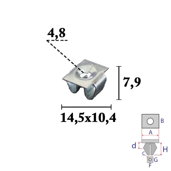Element de fixare, capac motor