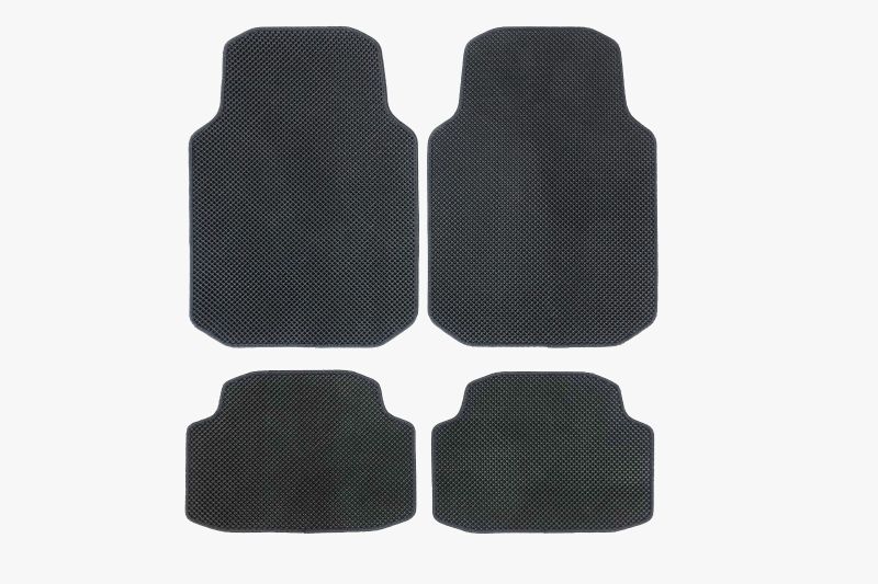 Covoras podea cauciuc fata PVC set 4 bucati negru