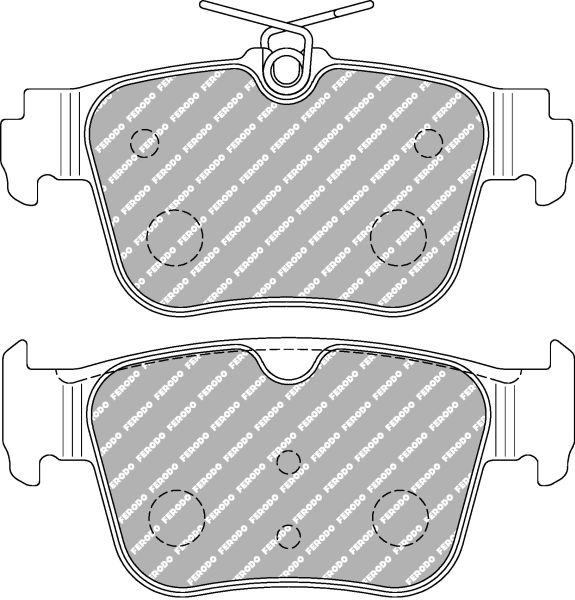 Set placute frana spate 123.0x57.8x16.0 mm