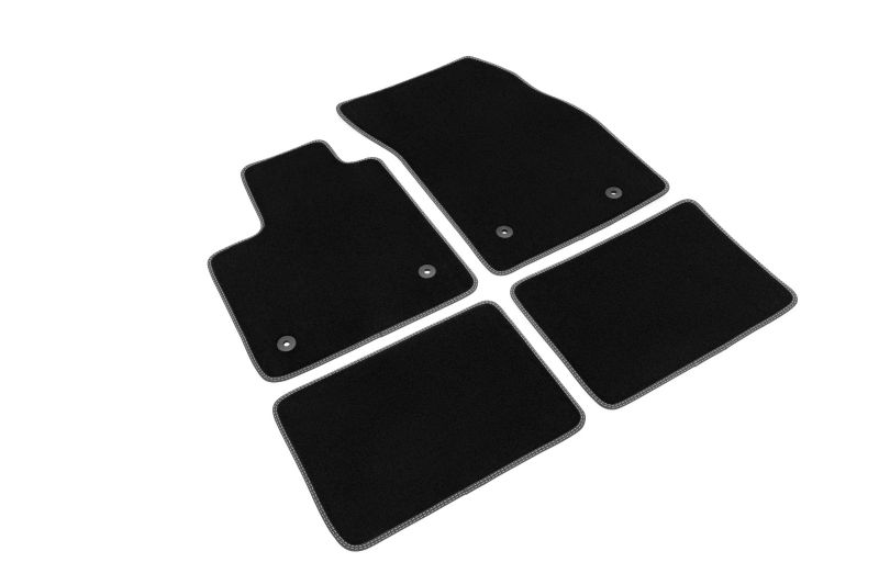 Covoras podea textil fata velours negru set 4 bucati