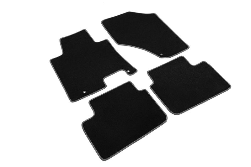 Covoras podea textil fata velours negru set 4 bucati