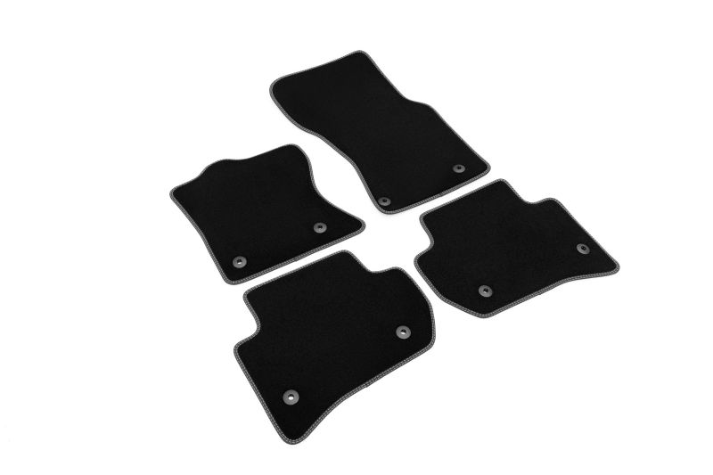 Covoras podea textil fata velours negru set 4 bucati