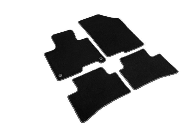 Covoras podea textil fata velours negru set 4 bucati