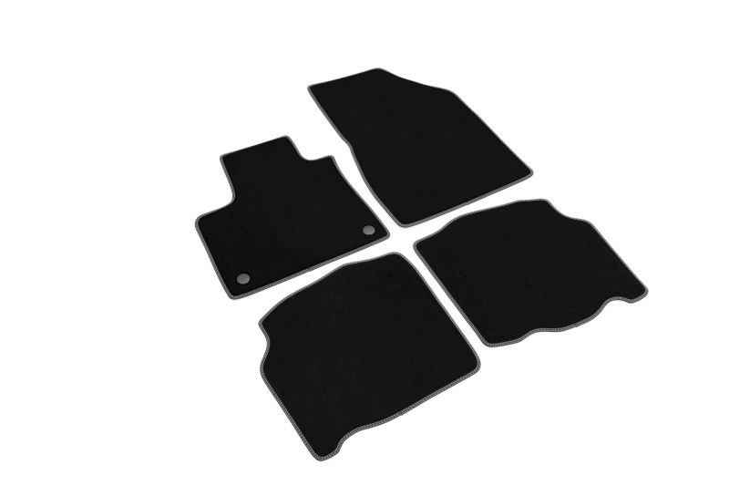 Covoras podea textil fata velours negru set 4 bucati