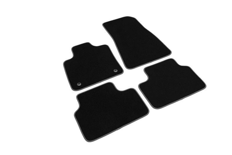 Covoras podea textil fata velours negru set 4 bucati