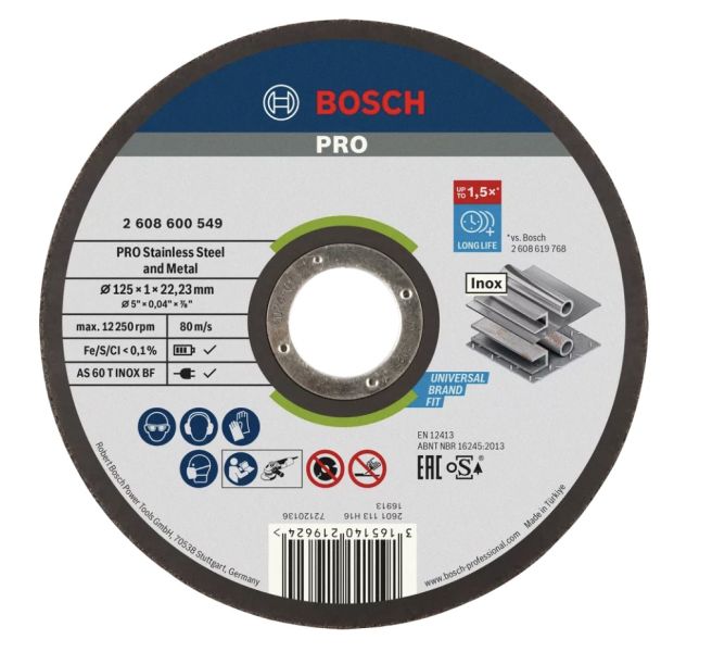 Disc abraziv polizor unghiular 150x1,6x22,23 mm oțel 50 buc