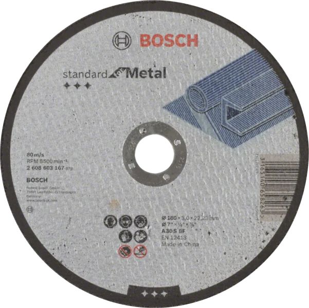 Disc abraziv polizor unghiular 180x1,6x22,23 mm oțel 25 buc