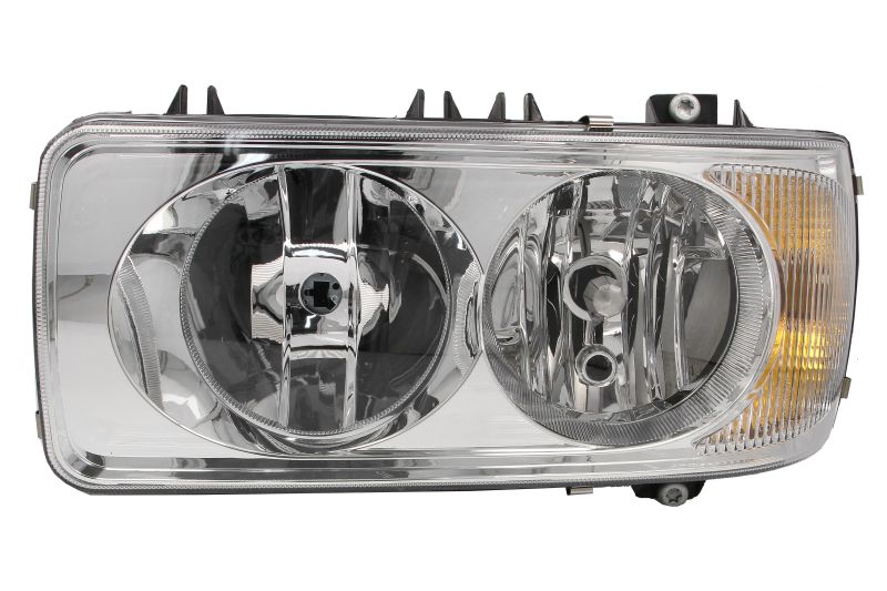 Far fata halogen electric 24V cromat cu soclu portocaliu