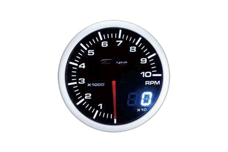 Turometru 52 mm disc negru iluminare alb