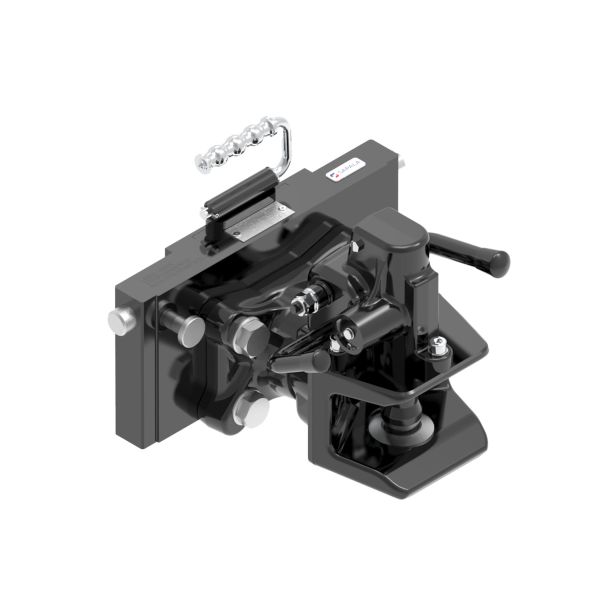 Transport hitch 333,5x37,5 mm pivot 25 mm negru