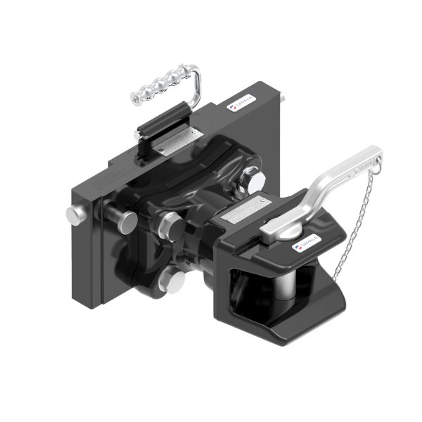Transport hitch lățime 333.5 mm grosime 37.5 mm diametru pivot 25 mm negru
