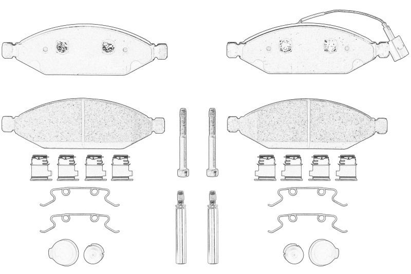 Set placute frana fata 184.3x57.9x19 mm