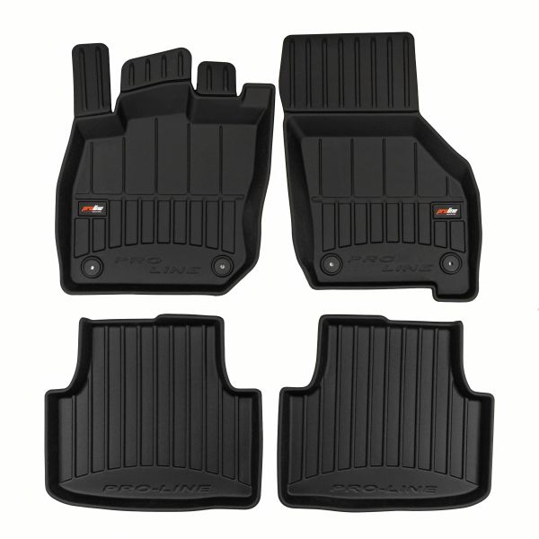 Covoras podea cauciuc TPE negru set 4 bucati