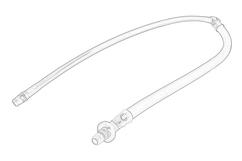 Furtun/conducta de frana Stanga Fata (lungime 560mm) originala 