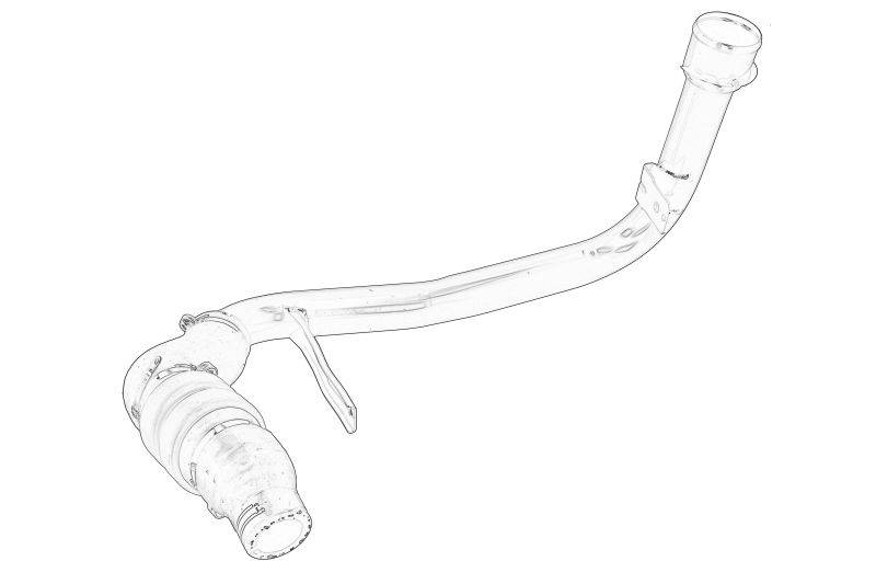 Furtun intercooler stanga (partea evacuarii) original