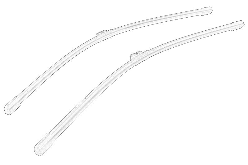Lama stergatoare plat Fata (2buc) 650/600mm originala 