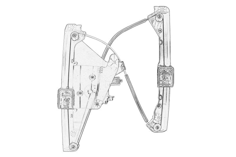 Regulator geam fata stanga (electric, cu motor, cu functie de confort) original