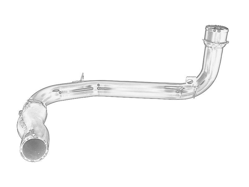 Furtun intercooler stanga (superior, plastic; superior) original