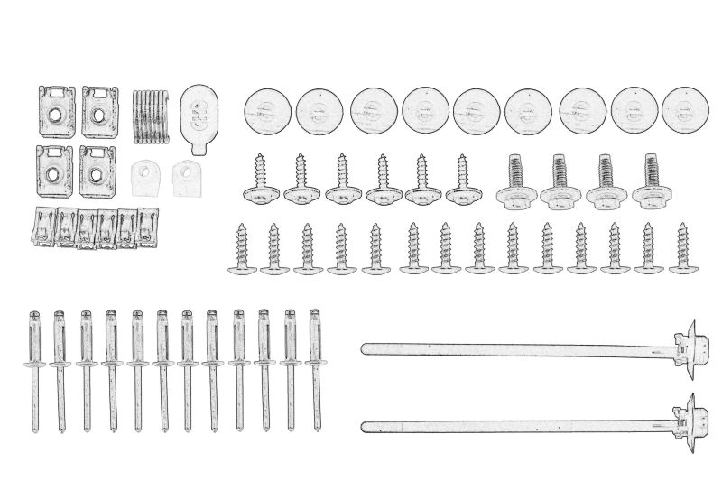 Set de montaj bara de protectie fata original