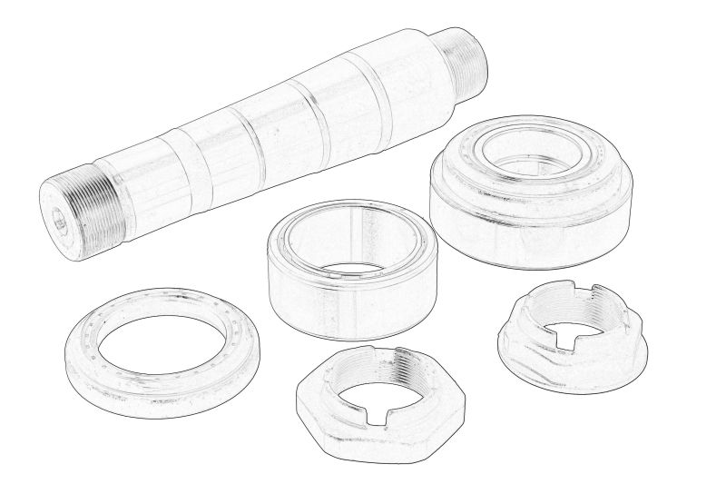 Kit pivot (M40x1,5 53mmx237,5mm) original 