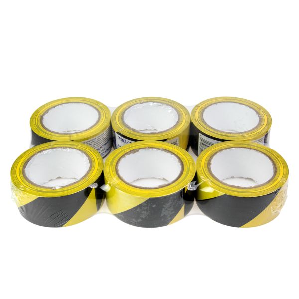 Grup (EN) warning Galben/Negru 48mm x 25m - 6 buc Galben/Negru