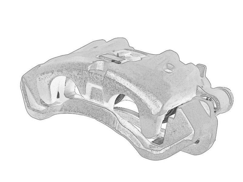 Etrier de frana cu disc Spate Stanga BREMBO, diametru piston 44mm original