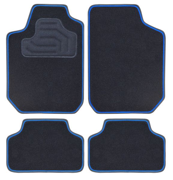 Covorase Auto velours, 4 buc universal, Fata/Spate, set, culoare negru
