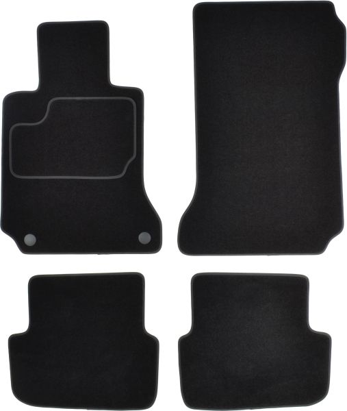 Covorase Auto velours, 4 buc, Fata/Spate, set, culoare negru
