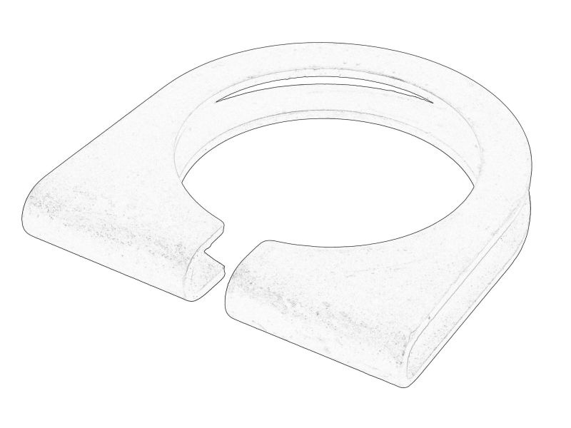 Clema de esapament (65mm-68mm, aluminiu) originala