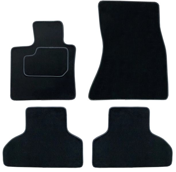 Covorase Auto velours, 4 buc, Fata/Spate, set, culoare negru