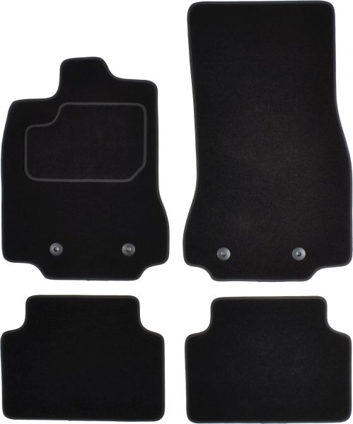 Covorase Auto velours, 4 buc, Fata/Spate, set, culoare negru