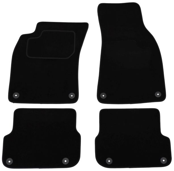 Covorase Auto velours, 4 buc, Fata/Spate, set, culoare negru
