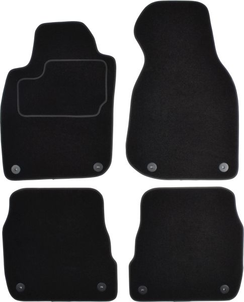 Covorase Auto velours, 4 buc, Fata/Spate, set, culoare negru