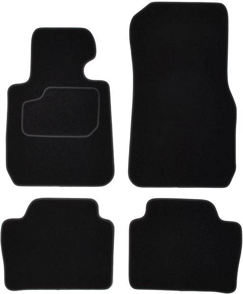 Covorase Auto velours, 4 buc, Fata/Spate, set, culoare negru