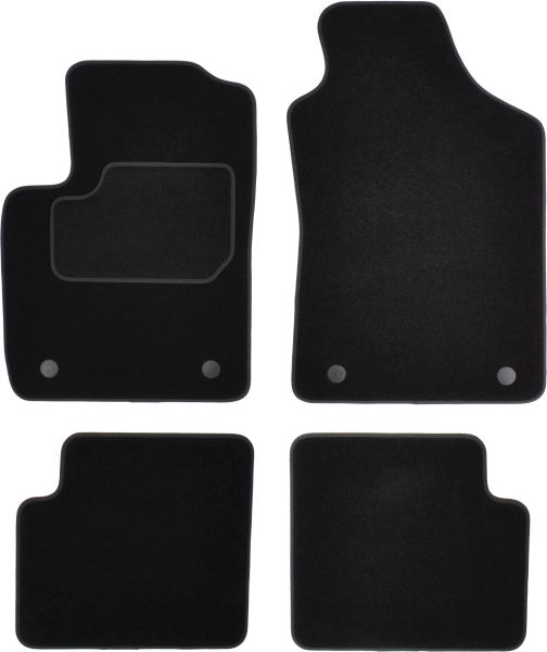 Covorase Auto velours, 4 buc, Fata/Spate, set, culoare negru