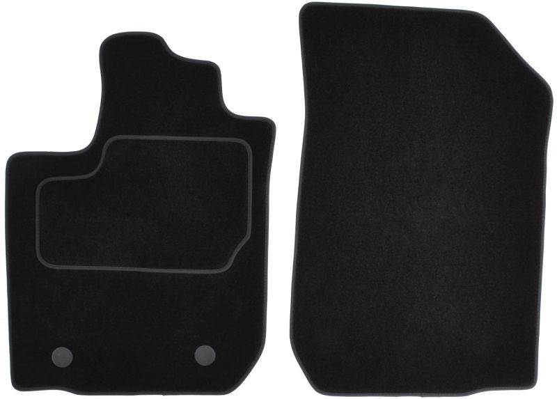 Covorase Auto velours, 2 buc, Fata, set, culoare negru