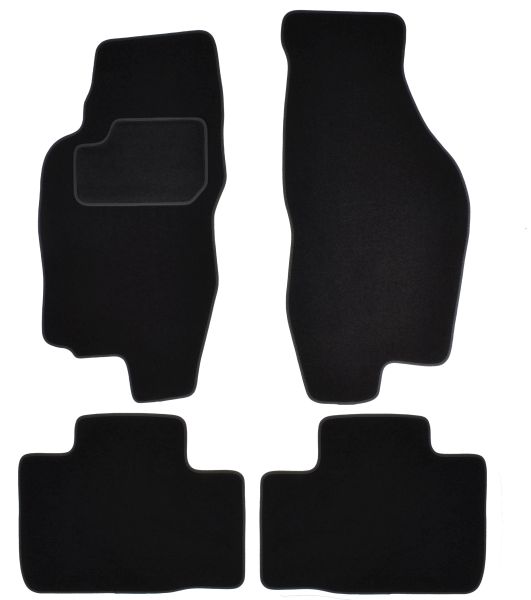 Covorase Auto velours, 4 buc, Fata/Spate, set, culoare negru