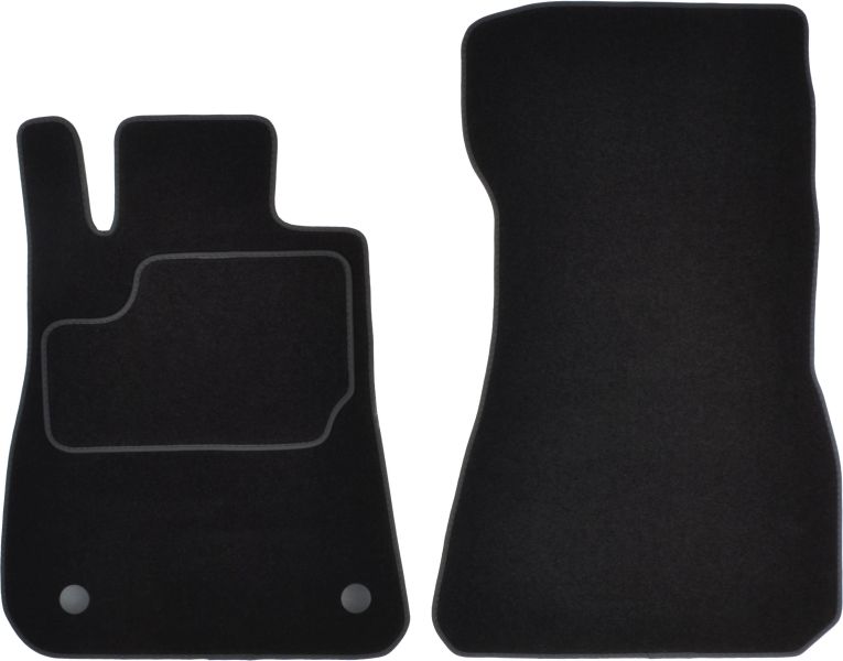 Covorase Auto velours, 2 buc, Fata, set, culoare negru