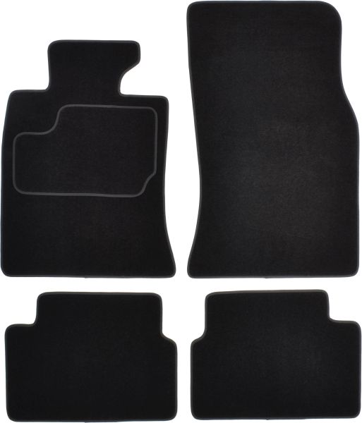 Covorase Auto velours, 4 buc, Fata/Spate, set, culoare negru