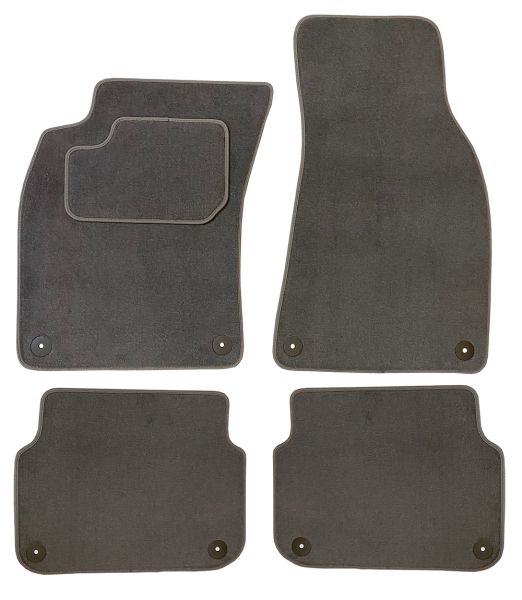 Covorase Auto velours, 4 buc, Fata/Spate, set, culoare gri