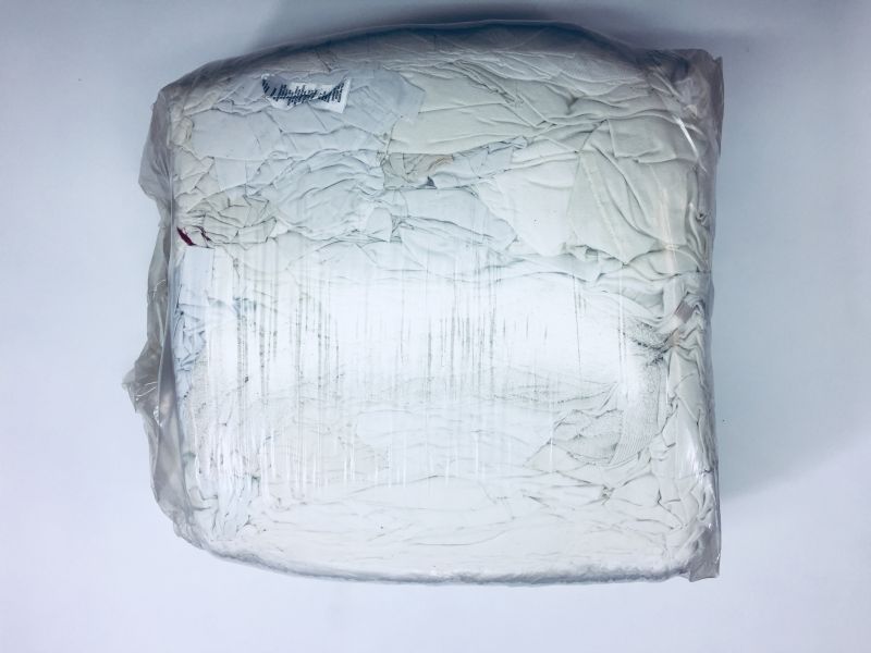Laveta taiere, bumbac, bloc presat PROFITOOL 10 kg, culoare: alb