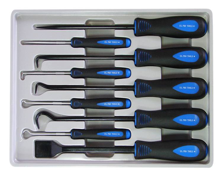 Set unelte de inspectie curbat; drept , lungime:. 165/200 mm